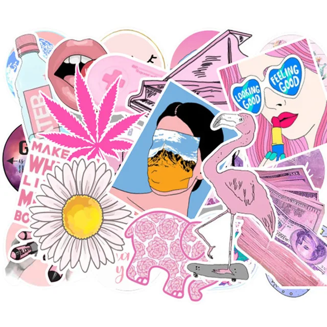 50pcs Vsco Stickers Girl Thing Cool Waterproof Stickers For