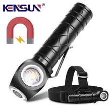 

LED charged flashlight Portable 3modes 18650 USB Rechargeable headlamp with magnet Adjustable Powerful Portable Torch outdoor