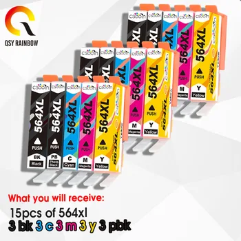 

15pcs 564XL Ink Cartridge for hp 564 compatible for HP Photosmart B8550 C6324 C310a C410 6510 D5460 7510 B209a 4610 3070A