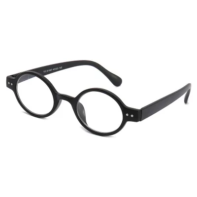 Pure Black Мужские очки для чтения, высокое качество, Ретро стиль, круглые очки для чтения, женские, ультралегкие, Qanel, оправа, очки, Oculos De Leitura - Цвет оправы: Pure Black
