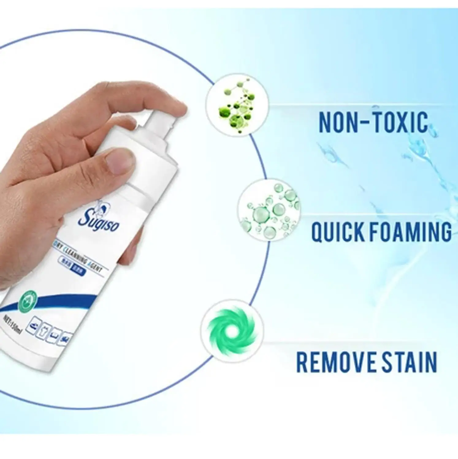 New Modern Home Tool Multi-purpose Waterless Clothing Cleansing Foam Rinse-Free Agent Liquid 150ml High Quality And Durable