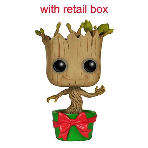 101 tree with box Персонажи Marvel ракета енот звезда-владыка гамора Дракс Разрушитель грутс каваи 10 см фигурка игрушки - Цвет: 101 tree with box