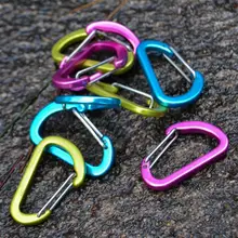 2Pcs Multifunctional Outdoor Camping Flat Carabiner Aluminum Alloy Quick Hanging Backpack Buckle Key Rings Fishing Climbing Tool