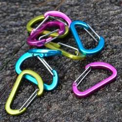 2Pcs Multifunctional Outdoor Camping Flat Carabiner Aluminum Alloy Quick Hanging Backpack Buckle Key Rings Fishing Climbing Tool