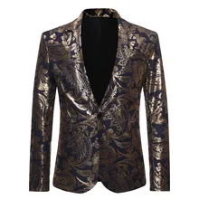 Мужской приталенный сценический пиджак на одной пуговице Свадебный костюм мужской повседневный обтягивающий официальный Топ куртка сплошная# es