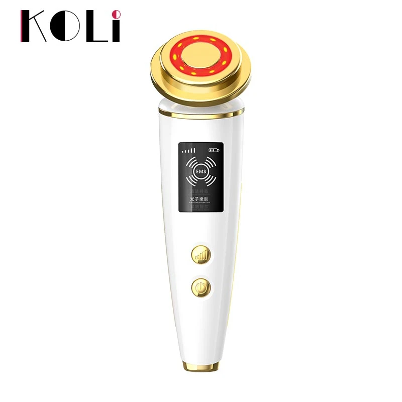 Gold EMS светодиодный фотонный светильник, терапия, устройство для красоты, антивозрастной подтяжки лица, подтяжки глаз, инструмент для ухода за кожей лица, вибратор, Прямая поставка - Цвет: Gold