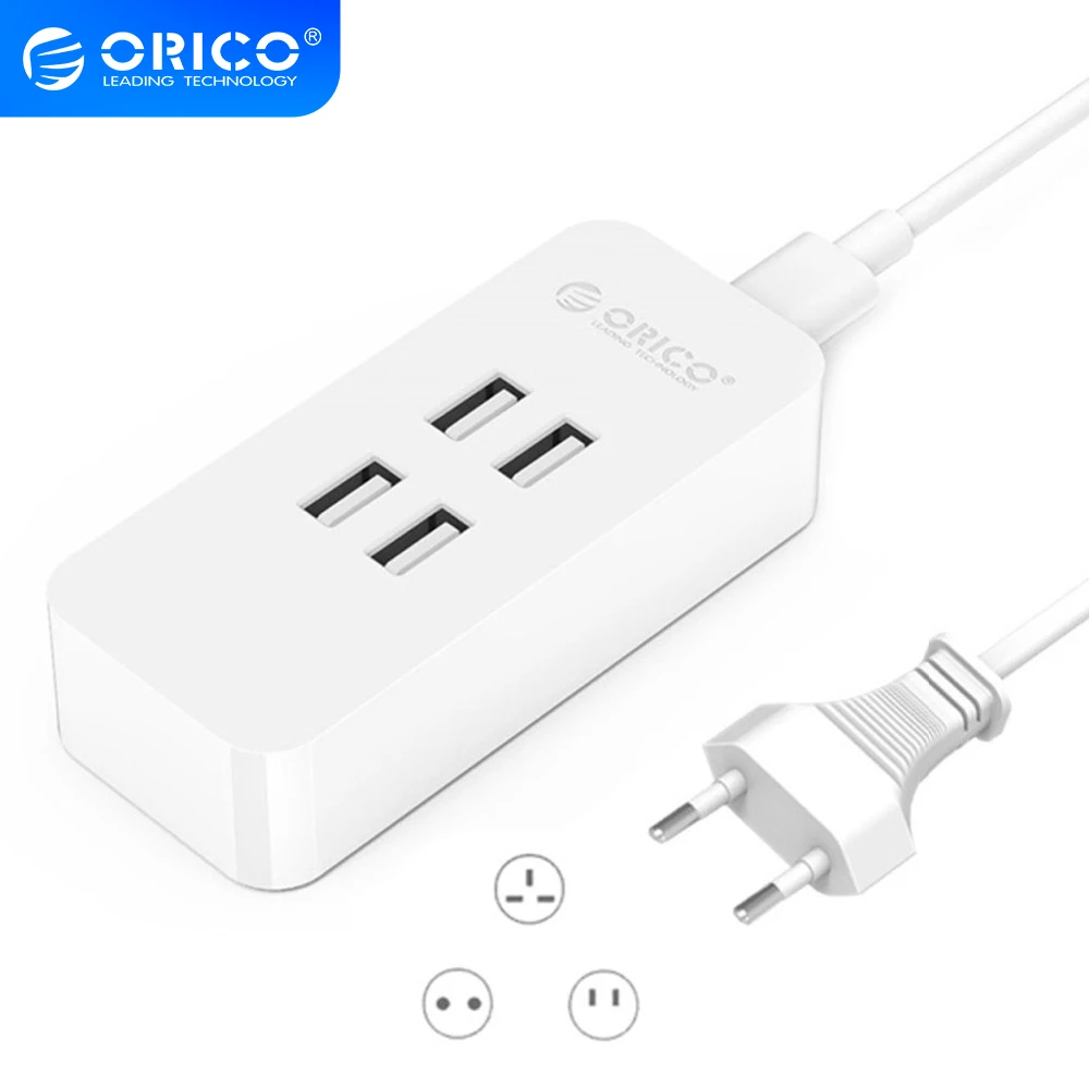 Зарядное устройство ORICO с 4 USB портами и максимальной мощностью 20 Вт|Зарядные