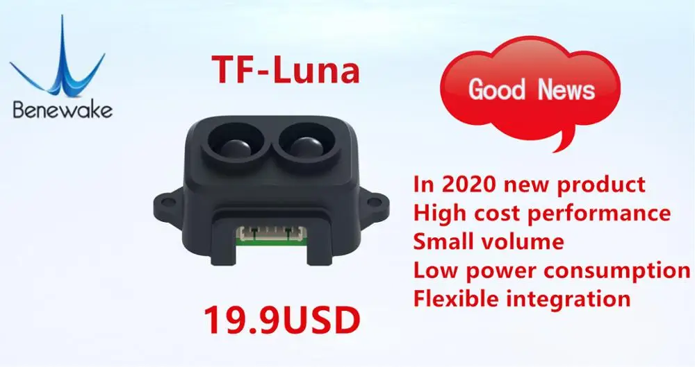 Модуль датчика диапазона TF Luna Benewake Lidar 5 шт. одноточечный для Arduino Pixhawk Дрон UART