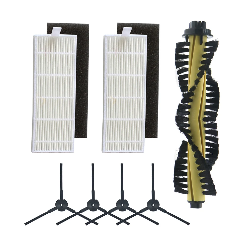 

High Quality Robot Vacuum Cleaner Parts For ILIFE A4 T4 X432 X430 Hot Main Brush HEPA Filter Sponge Side Brushes For ILIFE A4