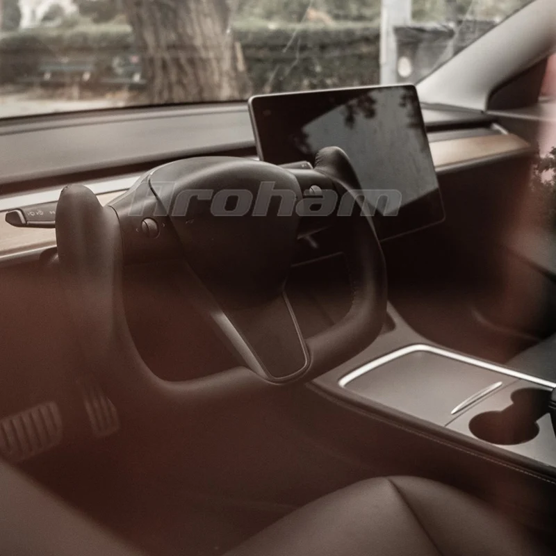 Высококачественное рулевое колесо из кожи под заказ для модели Tesla 3 Y 2017 2018 2019 2020