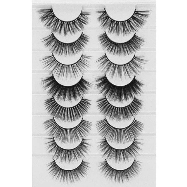 8 Pairs 3D Mink False Eyelashes Natural Wispy Fluffy Dramatic Volume Fake Lashes Extension Handmade Cruelty-free Eyelash