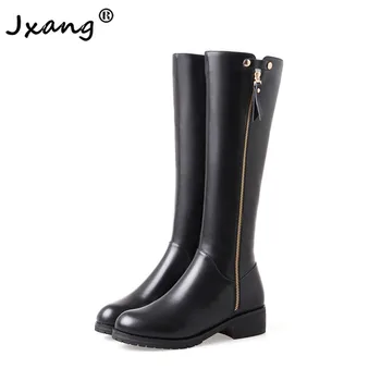 

JXANG New Over the knee boots women 2020 new leather ladies knee high boots knight boots women's shoes high heels trendy women