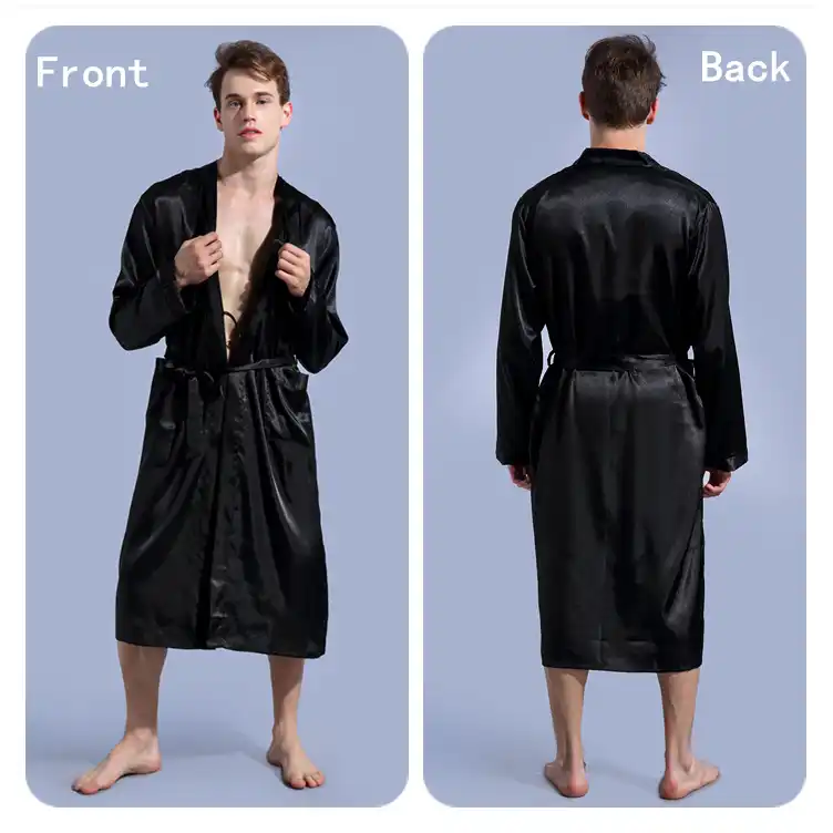 black summer dressing gown