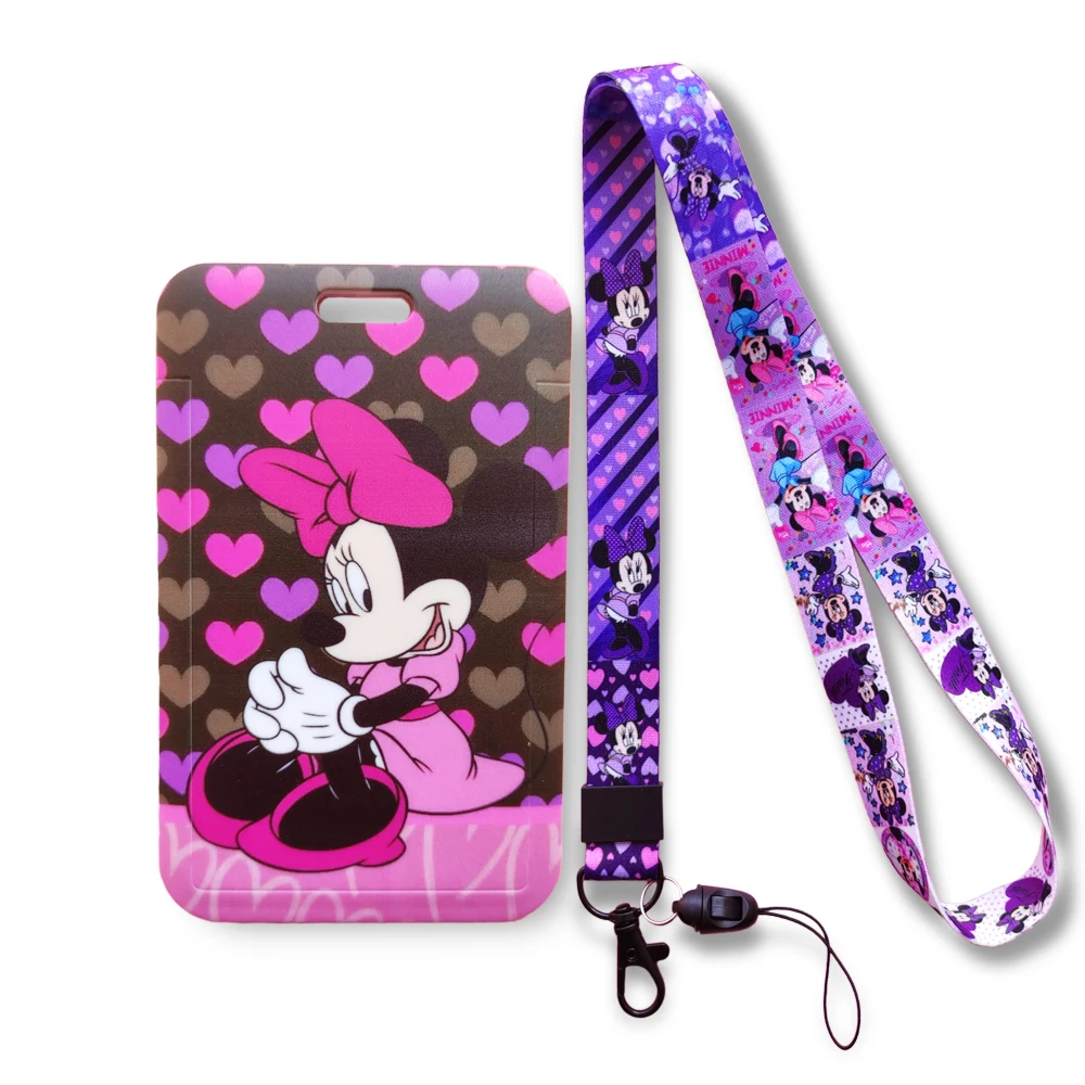 Disney Mickey Mouse Lanyard Name Card Covers ID Holder Students Bus Case Visit Door Identity Badge | Багаж и сумки