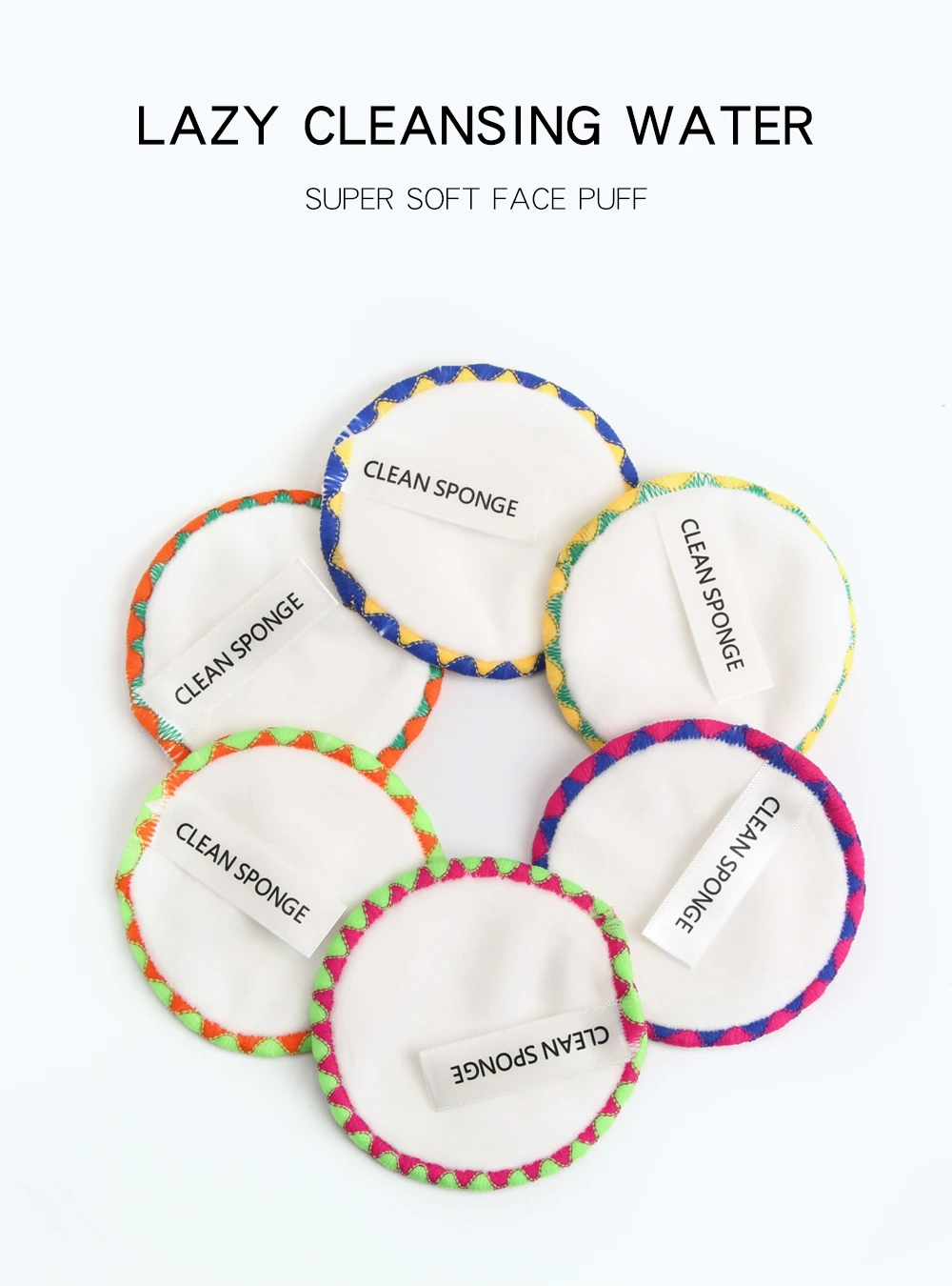 

6Pcs Makeup Remover Pads Reusable Cotton Pads Make Up Facial Remover Polyester Fiber Facial Skin Cleaning Nursing Pads Makeup