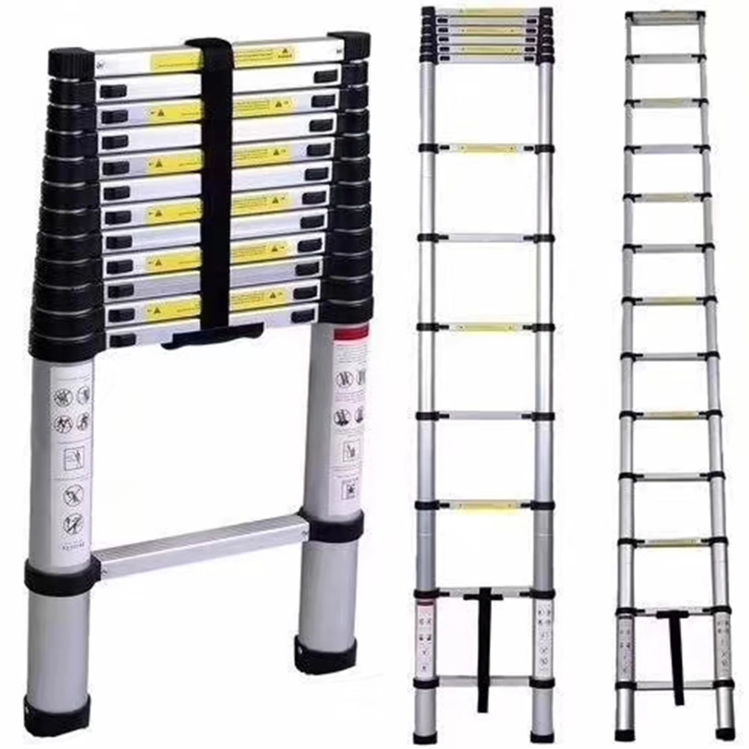 

Extension Telescopic Ladders Portable Expandable Retractable Foldable Aluminum Ladder with One Button Collapsible Folding