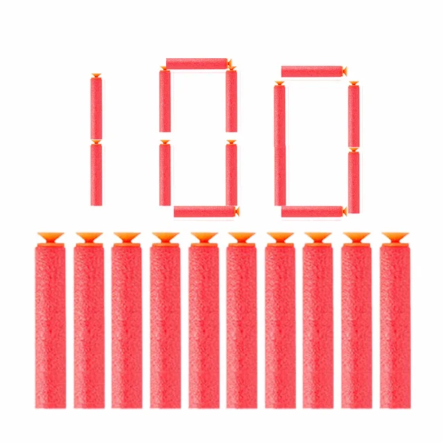 Refill Darts Bullets For Nerf N-strike Elite Series Blasters Children Toy Gun Blue Soft Bullet Foam Guns Accessories 100 pcs Suction head