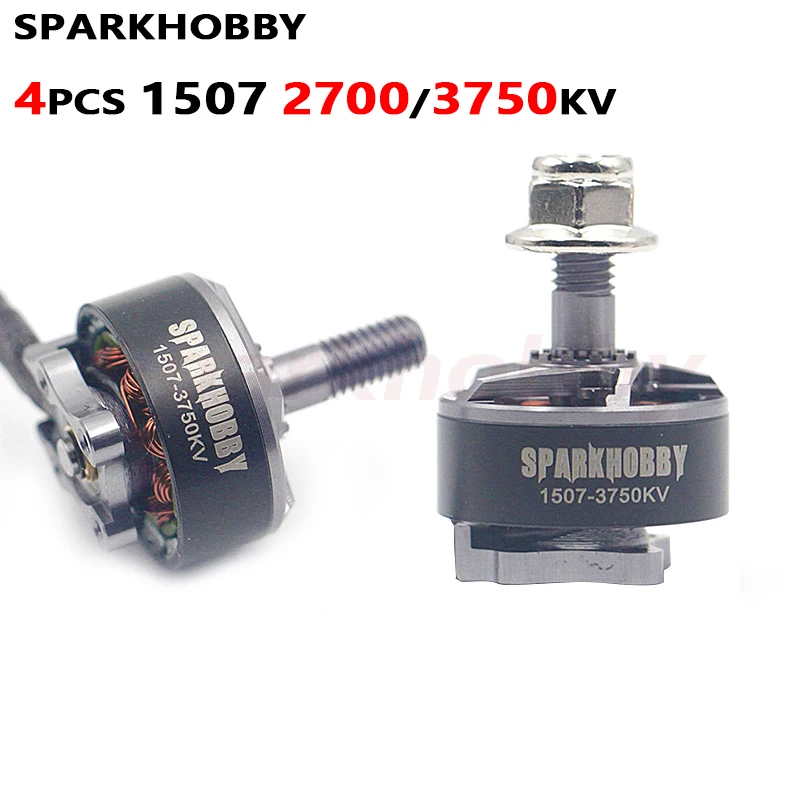 Мотор для квадрокоптера Sparkhobby 1507 2700/3750KV 2-4S вал 5 мм 3 дюйма 12x12 пропеллер