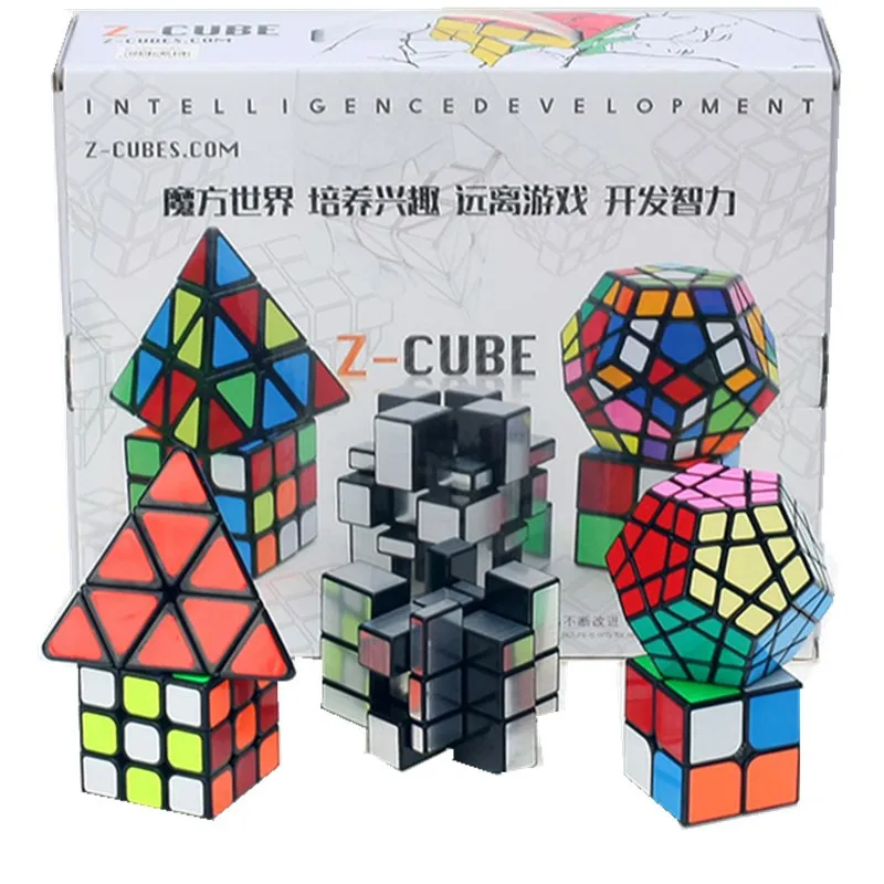Zcube 2x2x2 3x3x3 зеркальная поверхность Пирамида Megaminx набор магический куб ультра-гладкая скоростная Головоломка Куб костюм детские игрушки подарок