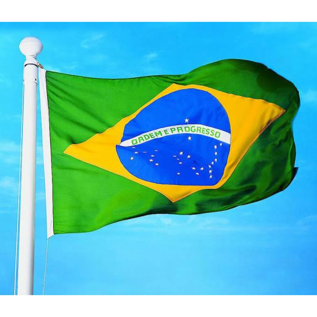 Large Brazil National Flag Brazilian Football Banner 150*90CM / 5*3FT Festival Supply