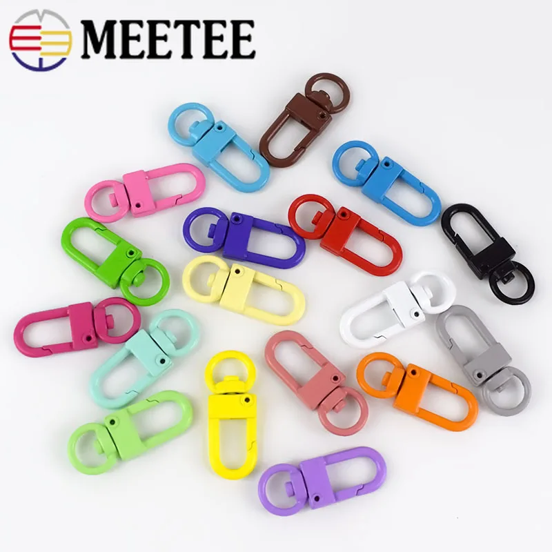 Meetee 10 шт. 34*13 мм Металлические Пружинные вертлюжные кольца пряжки сумки ремень