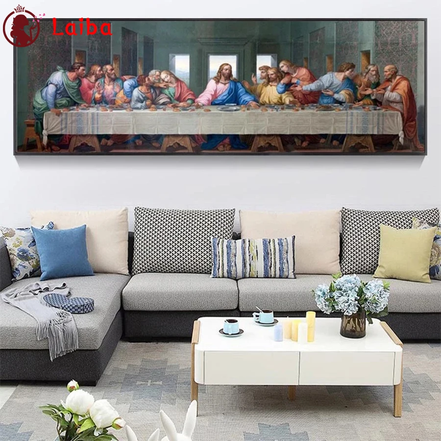 

DIY Diamond Painting The Last Supper of Jesus Religion Diamond Mosaic Full Drill Square Embroidery Cross Stitch Handmade Hobby