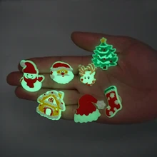 Breloques de chaussures lumineuses, décorations de chaussures de noël, accessoires de chaussures de style personnalisé pour chaussures de jardin Croc Jibz 1 pièce 