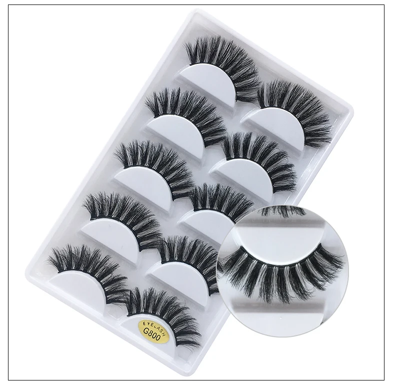 Wholesale Eyelashes 20/30/50 Boxes 5 Pairs 3D Mink Lashes Bulk Natural False Eyelashes Soft makeup Eye Lashes cilios g806 g800 Wholesale Eyelashes 20/30/50 Boxes 5 Pairs 3D Mink Lashes Bulk Natural False Eyelashes Soft makeup Eye Lashes cilios g806 g800