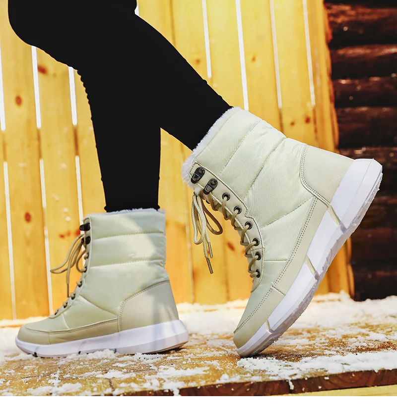 Мужские ботинки; коллекция года; зимняя обувь; Мужские Водонепроницаемые зимние ботинки с теплым плюшем; зимняя обувь для мужчин и женщин; повседневные ботинки; кроссовки унисекс