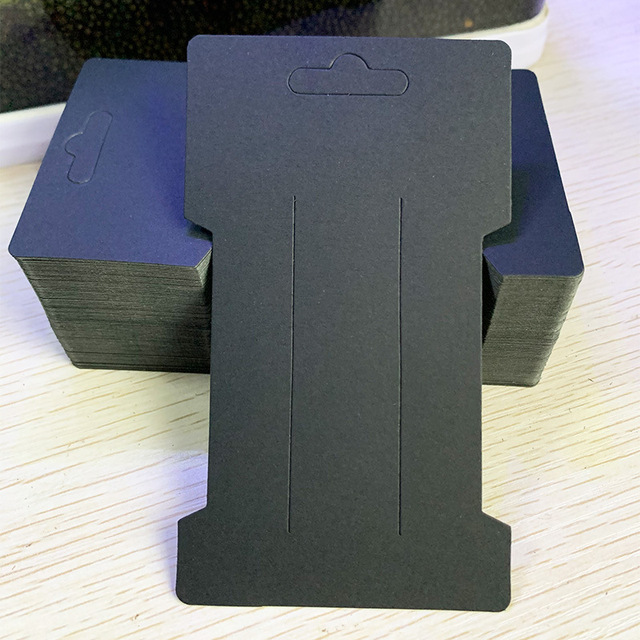 Necklace Earring Display Cards Solid Blank Karft Paper Cards Cardboard Hang Price Tag for Diy Jewelry Retail Packaging