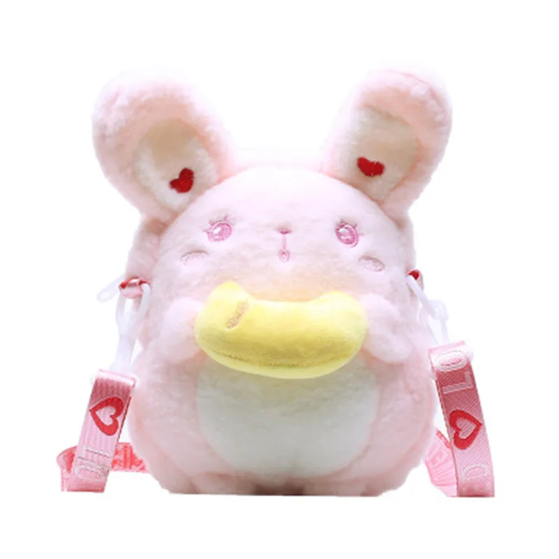 1 шт. милый цветной плюшевый рюкзак с кроликом и уткой Kawaii модная дорожная сумка