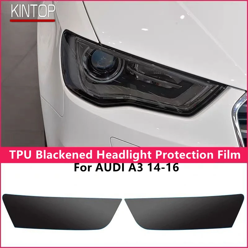 

For AUDI A3 14-16 TPU Blackened Headlight Protective Film, Headlight Protection, Film Modification