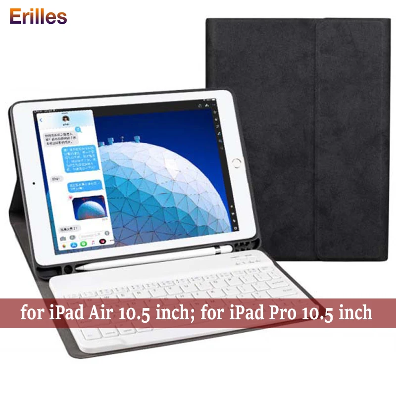 

Case with Keyboard For Apple iPad Pro Air 10.5 inch Flip Stand Case for iPad Air 10.5 3 3rd Generation Cover with Pencil Holder