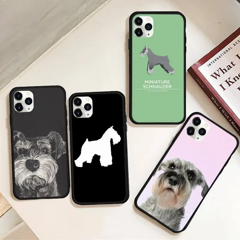 Lovely Dogs Schnauzer Phone Case Rubber for iPhone 12 pro max mini 11 XS MAX 8 7 6 6S Plus X 5S SE 2020 XR case | Мобильные телефоны