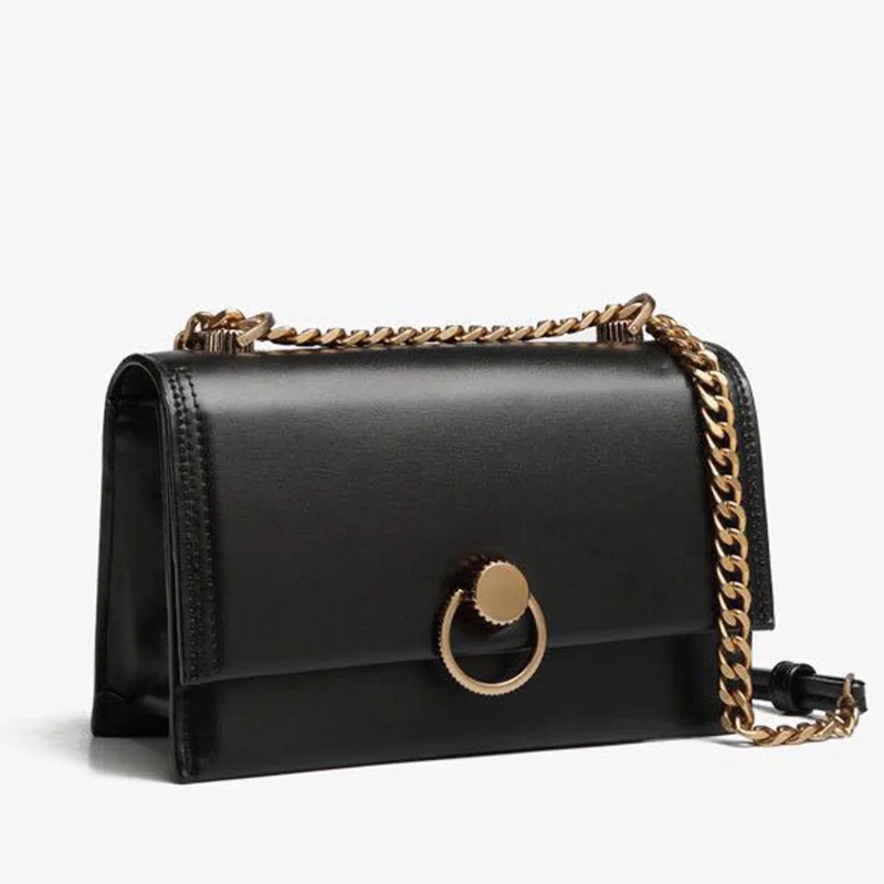 New wandering bag shoulder strap round buckle flip bag Messenger bag Crossbody bag - Цвет: Бургундия