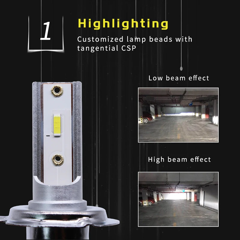 2 шт. H7 H4 автомобилей головной светильник H1 светодиодный H11 H3 H8 H9 HB4 HB3 880 9012 36W 6000K светодиодный авто лампы автомобильные светодиоды с чипом CSP светильник 12V 24V лампада