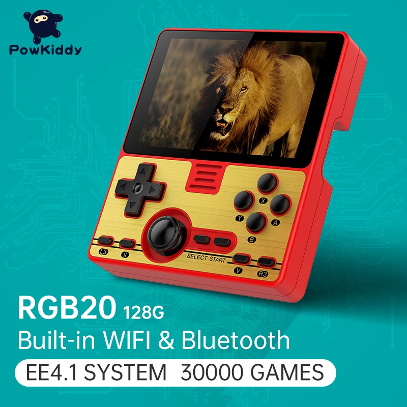 Игровая консоль POWKIDDY RGB20 3 5 дюйма IPS встроенный Wi-Fi модуль многопользовательская