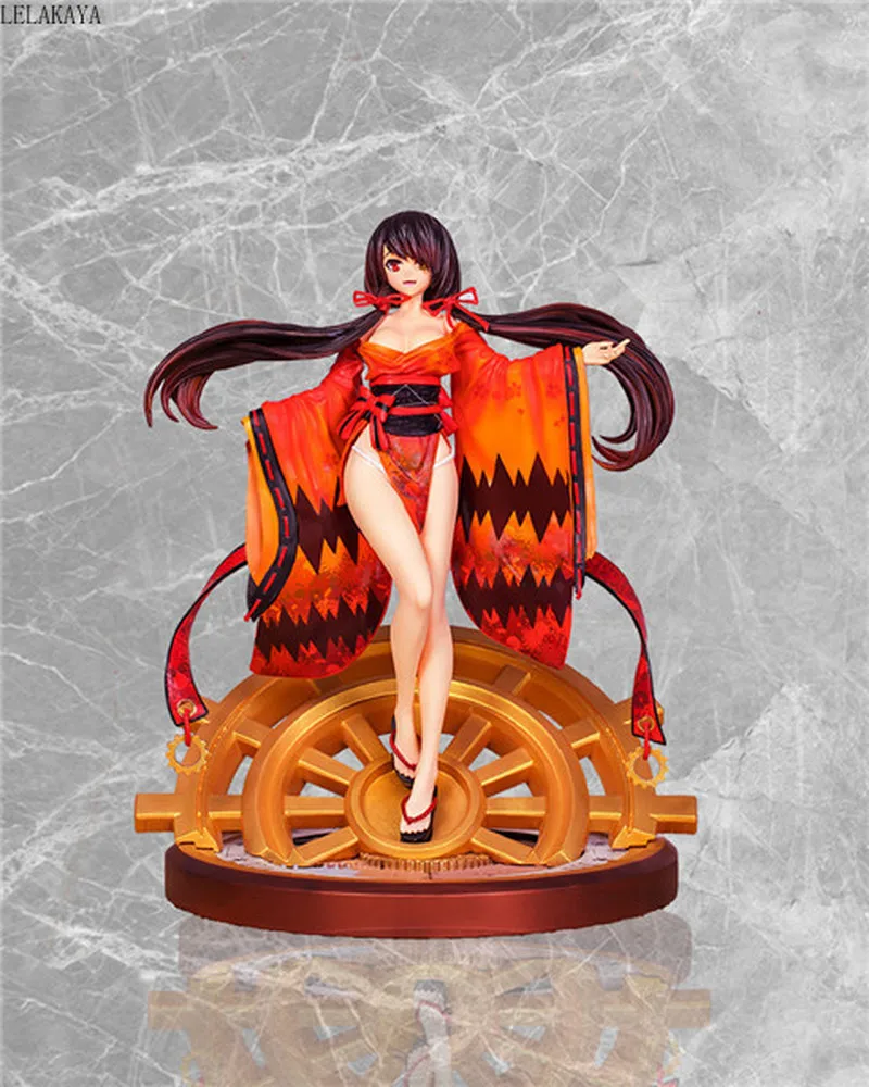 

Japanese Anime DATE A LIVE Tokisaki Kurumi Nightmare Kimono Ver. Sexy Girls PVC Action Figure Collection Model Toys Brinquedos