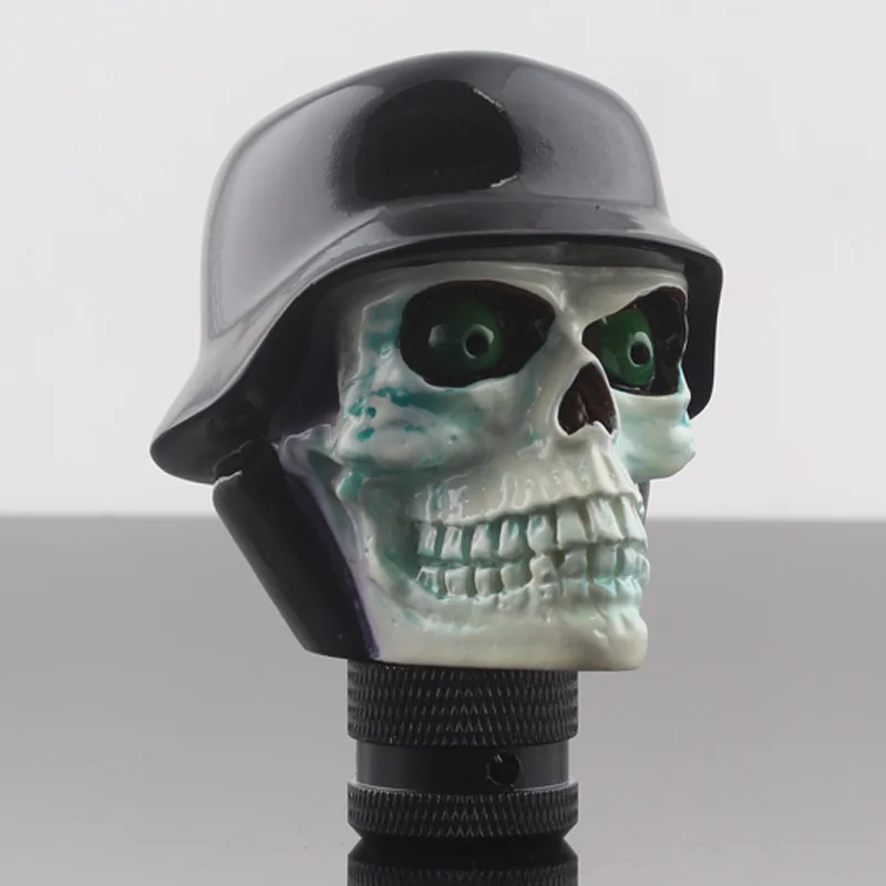New style Skull Skeleton Head Hat Style Universal Gear Shift Knob fits for Car Truck Jeep
