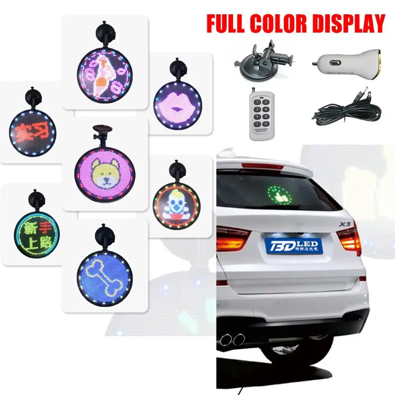 

Full Color Sign Controlled Logo Emoticon Wireless WIFI Vehicle Car Display LED Screen Auto LED Signs Panel Message Display