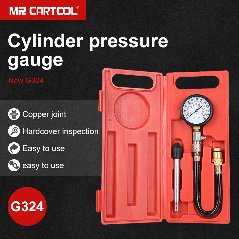 MR CARTOOL G324 0 300psi компрессионный двигатель цилиндр тестер бензиновый манометр