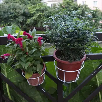 

Small Flat Iron Frame Mount Pot Potsplanter Flowerpot Flower Stand Pylons Hanging Basket Wall Hanging Flowersholder Plants Rack