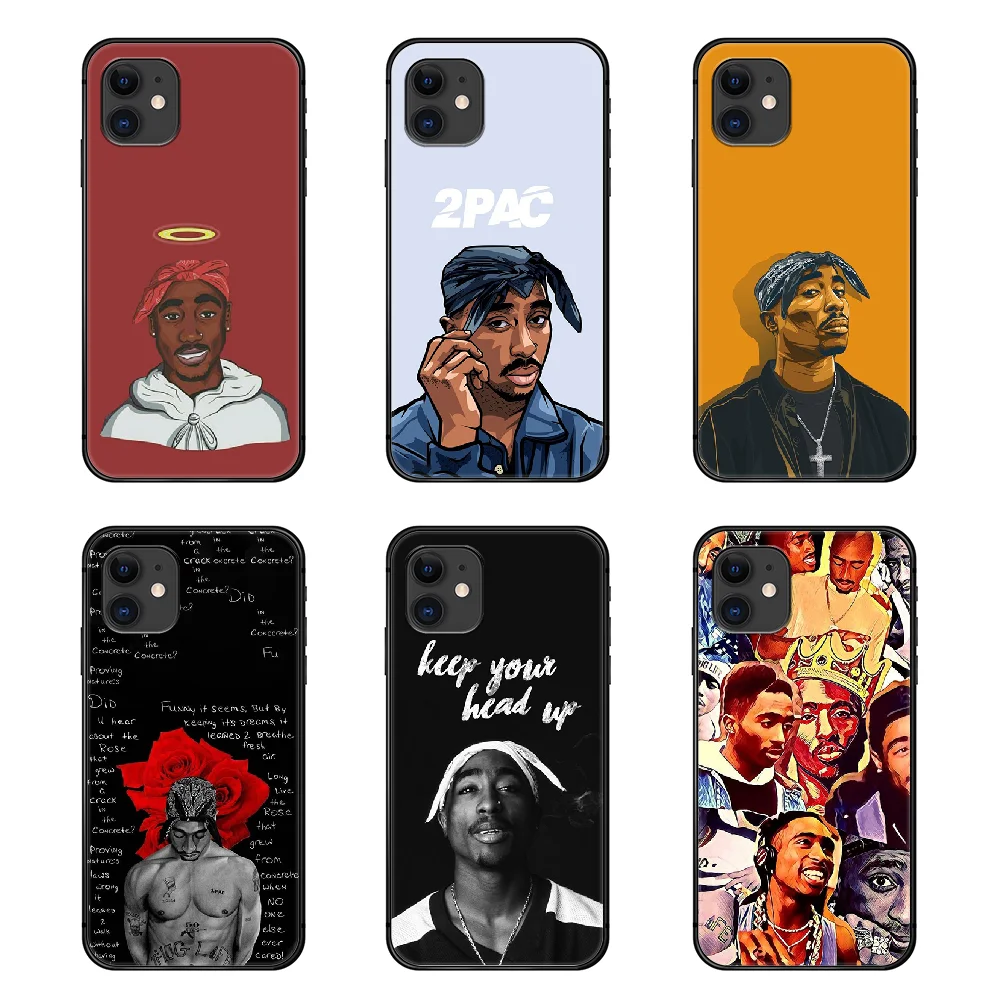 Чехол для телефона 2Pac tupac Makaveli корпус корпуса iphone 5 5s se 2 6 6s 7 8 plus X XS XR 11 PRO MAX черный