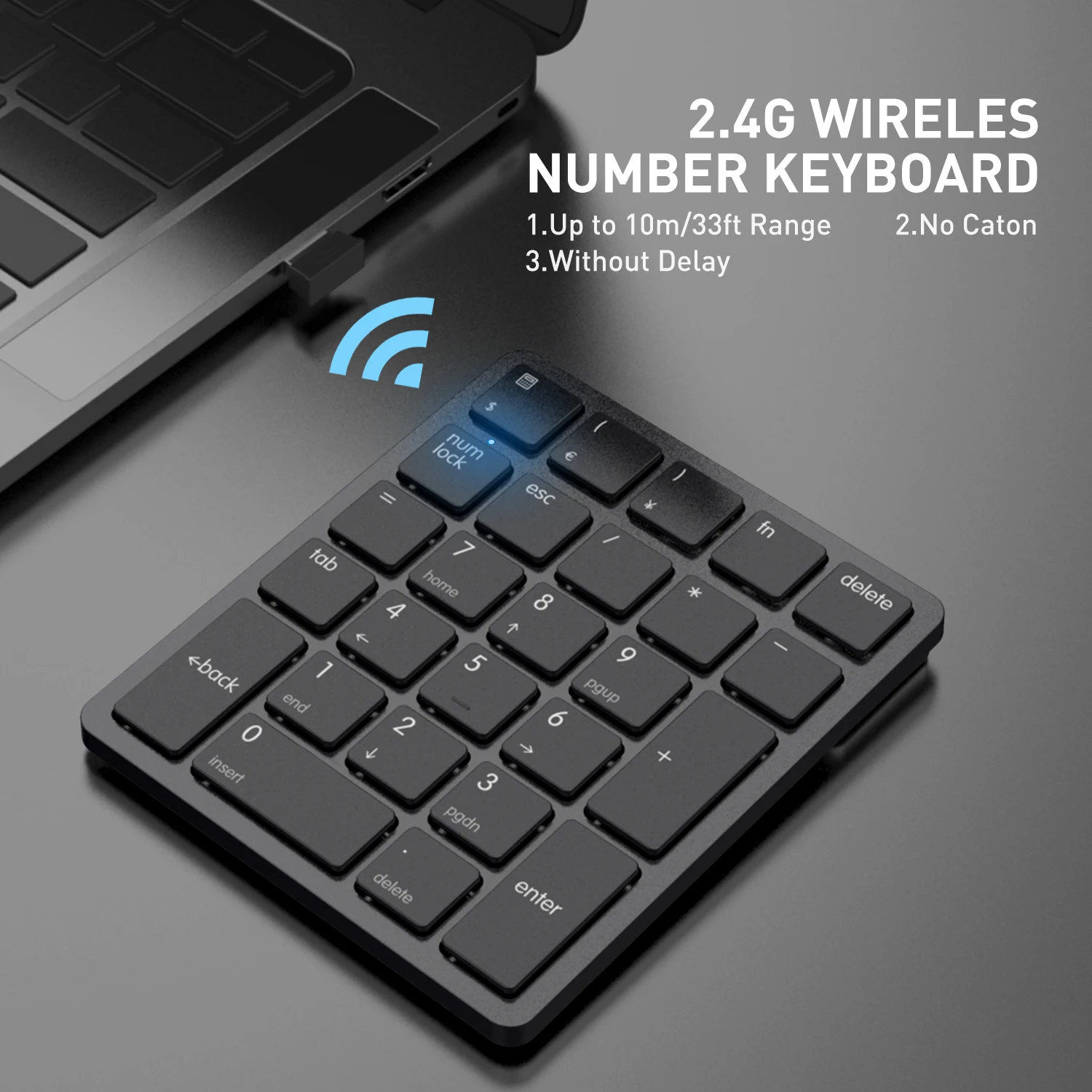 Nummer Pad Draadloze Usb Numeriek Toetsenbord 26 Toetsen Draagbare Mini 2.4Ghz Oplaadbare Nummer Toetsenbord Voor Laptop Desktop Oppervlak Pro|Keyboards| - AliExpress