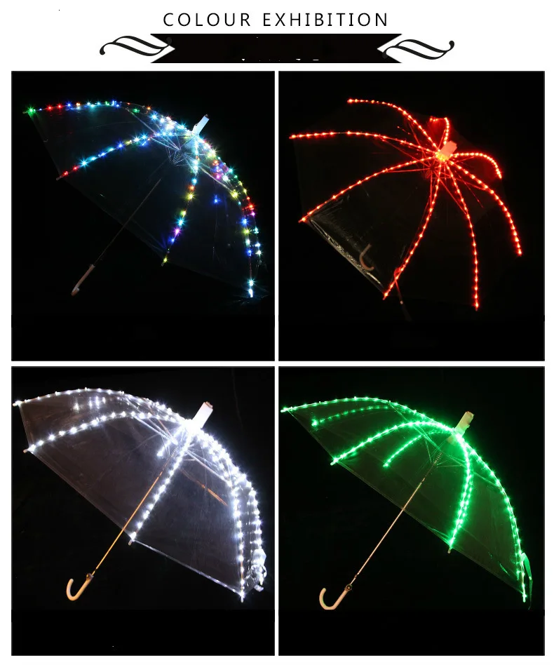 Ruoru танец живота светодиодный зонтик с перезаряжаемой вилкой мигающий танец живота аксессуары реквизит для сценического выступления сияющий светодиодный светильник