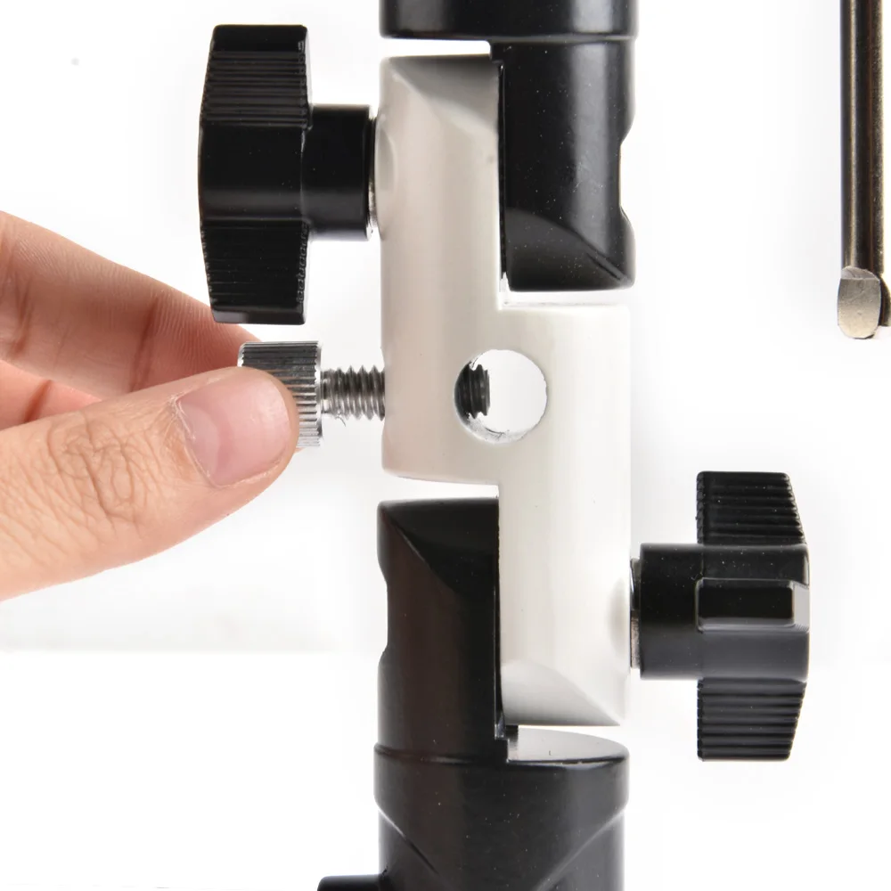 1/4"-3/8" Screw U Type Flash Shoe Swivel Umbrella Holder Light Stand Conversion Screw Adapters Bracket DSLR Camera Accessory