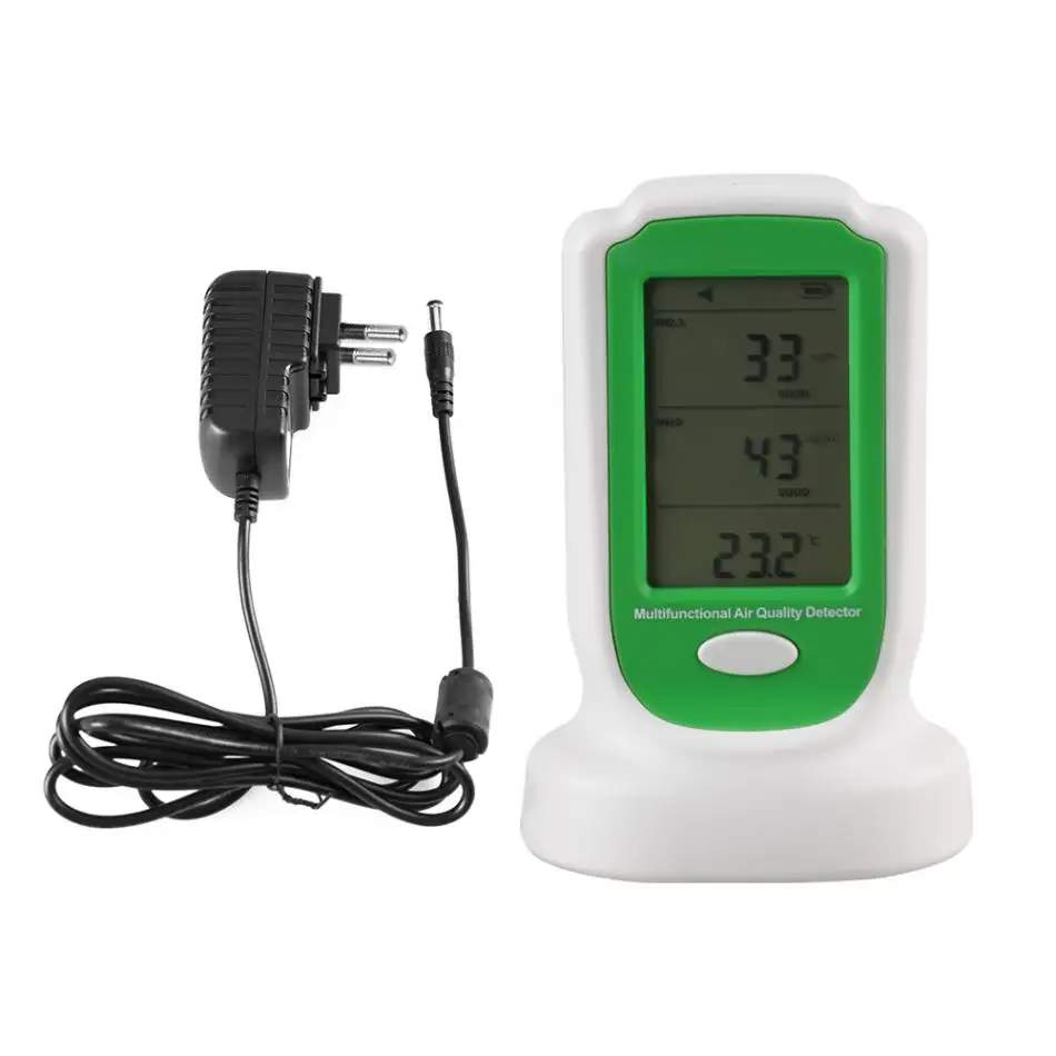 Multifunctional Air Quality Tester Home Indoor PM10 Digital Pollution Detector EU Plug AC100-240V Analyzer Meter | Инструменты