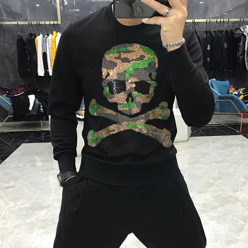 

2023 Three Color Sweatshirt Men'S Hoodies Hot Drill Autumn Hoody Casual Streetwear Clothes