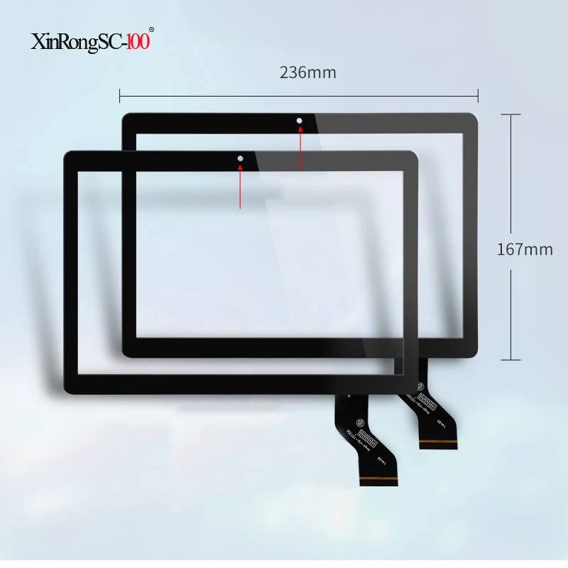 Panel de pantalla táctil para Angs-ctp-101306, repuesto de Sensor digitalizador de 10,1 pulgadas, 2.5D, angs-ctp-101306