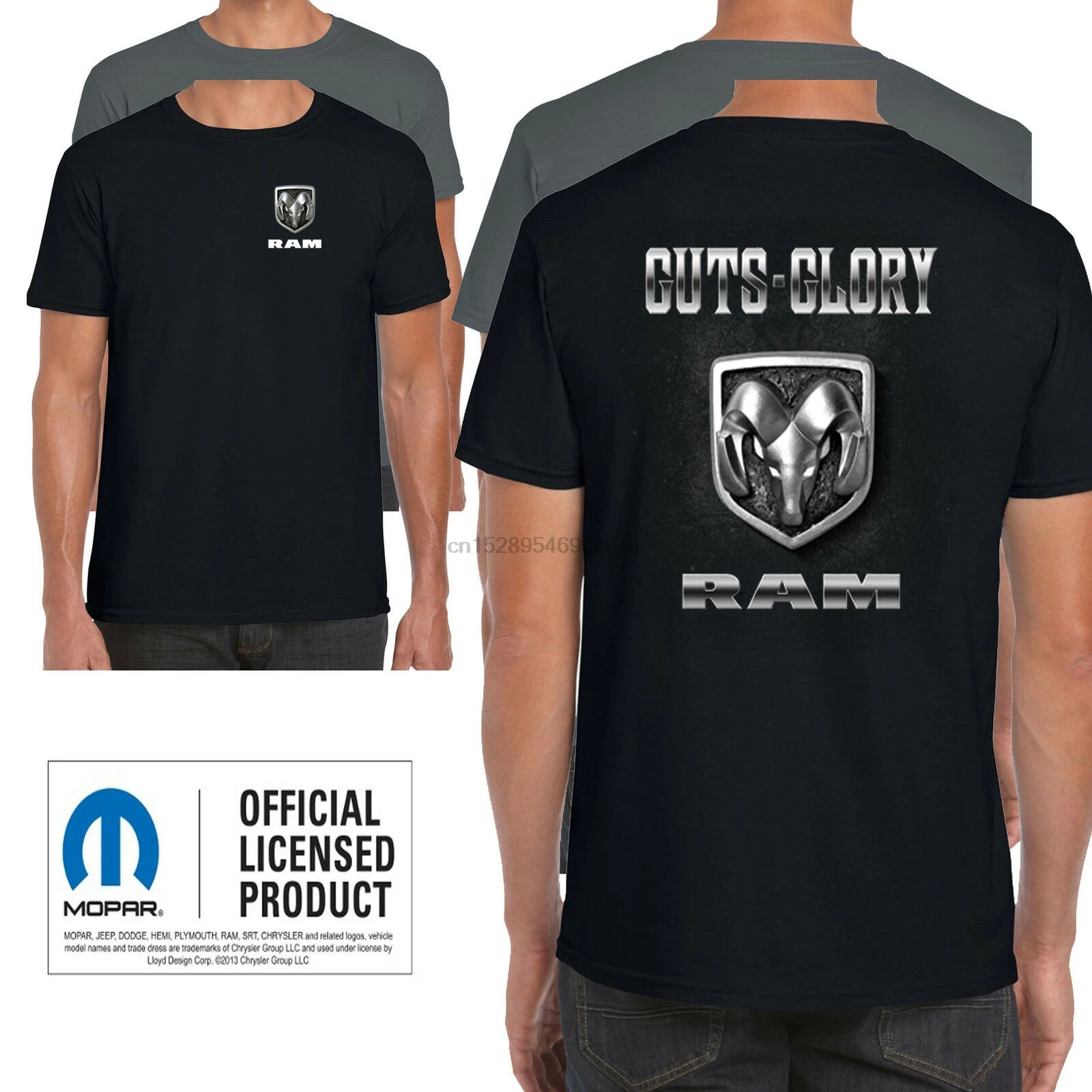 

Dodge Ram T Shirt Genuine Classic American Mopar Hemi V8 Muscle Car Clothing